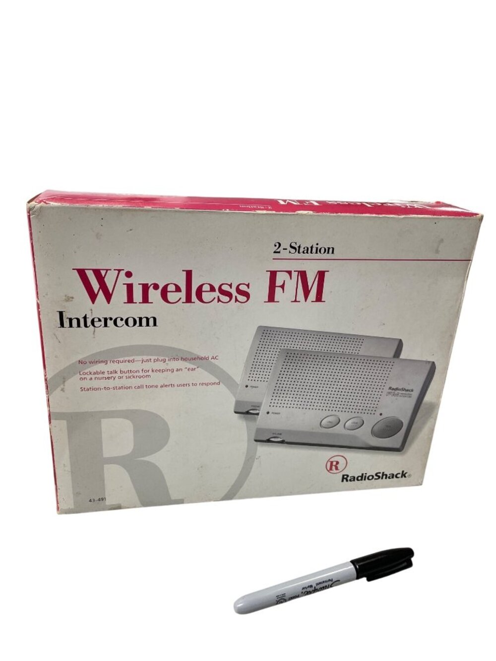 Radio Shack VTG 2 Station wireless FM no wiring just plug intercom SKU 10-832